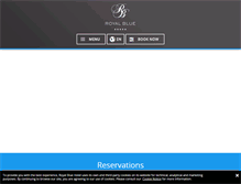 Tablet Screenshot of hotelroyalblue.com